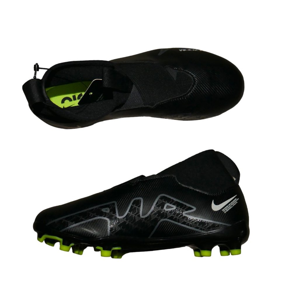 Nike Jr. Mercurial Superfly 9 Youth Size 1Y Soccer Cleats Football Black/Neon - Picture 8 of 10